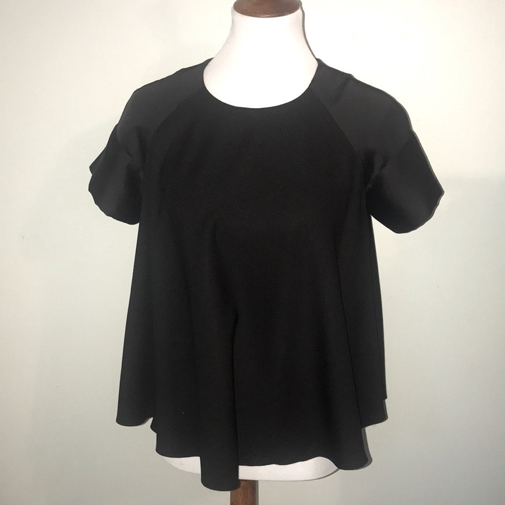 Topshop black swing blouse Sz 2